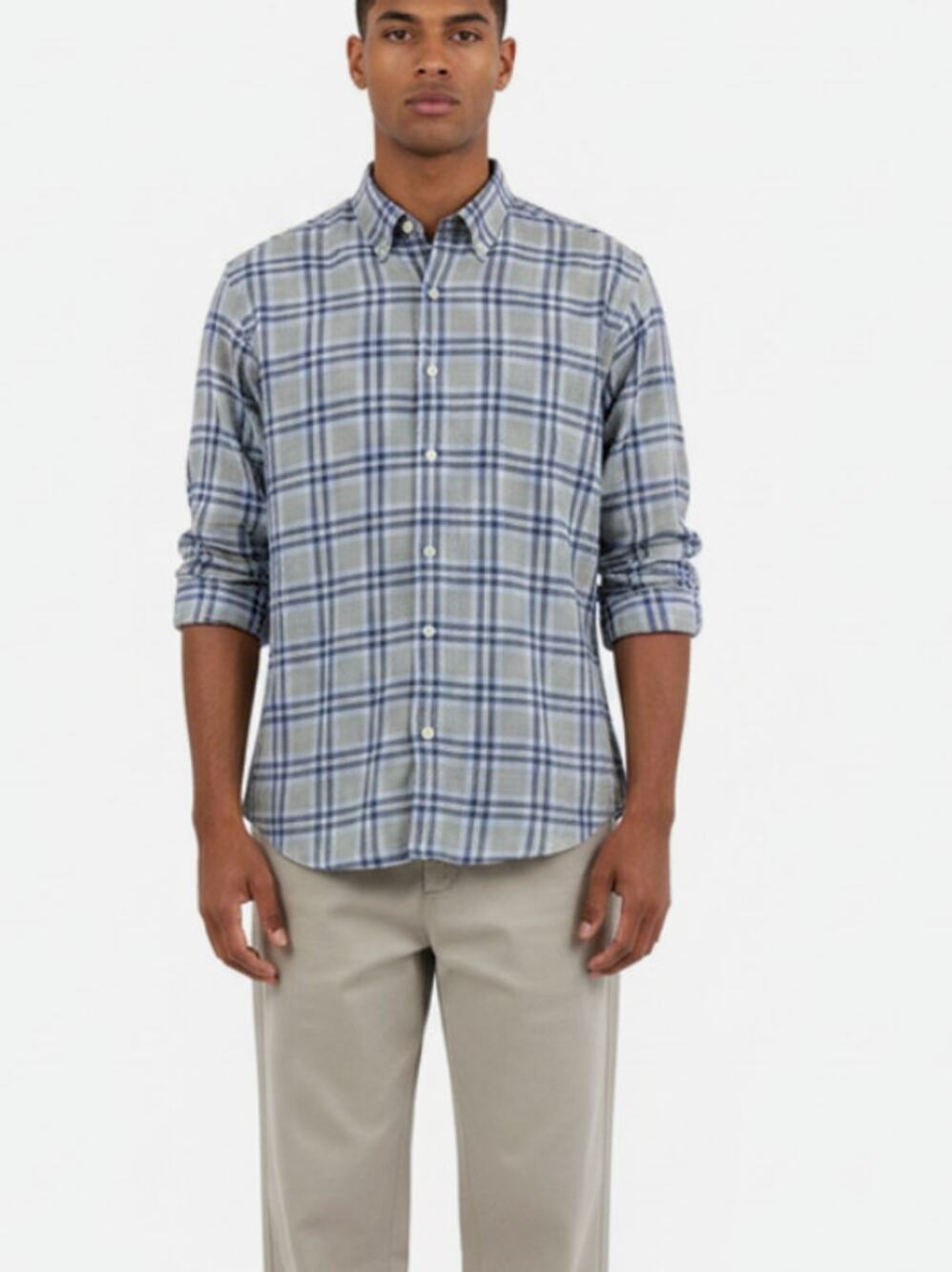 PETER MILLAR Men's Plaid Shirt Medium Long Sleeve Button Down lightweight Cotton